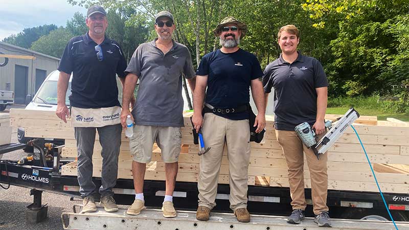 HHHunt Homes builds walls for Habitat for Humanity