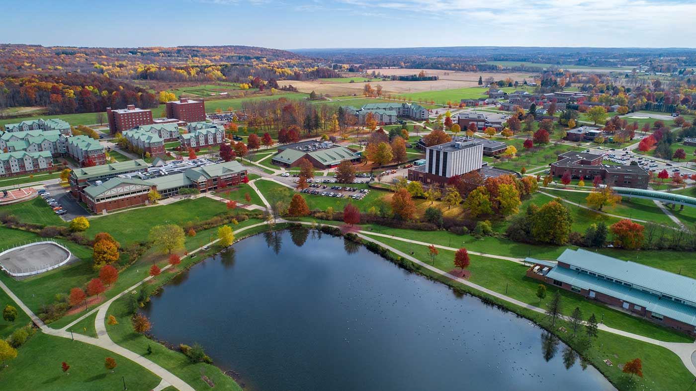 PennWest campus aerial view