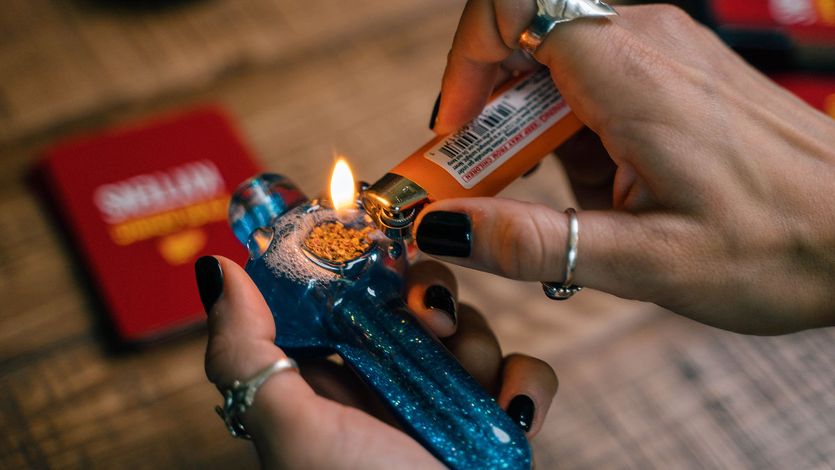 Lighting Marijuana Flower