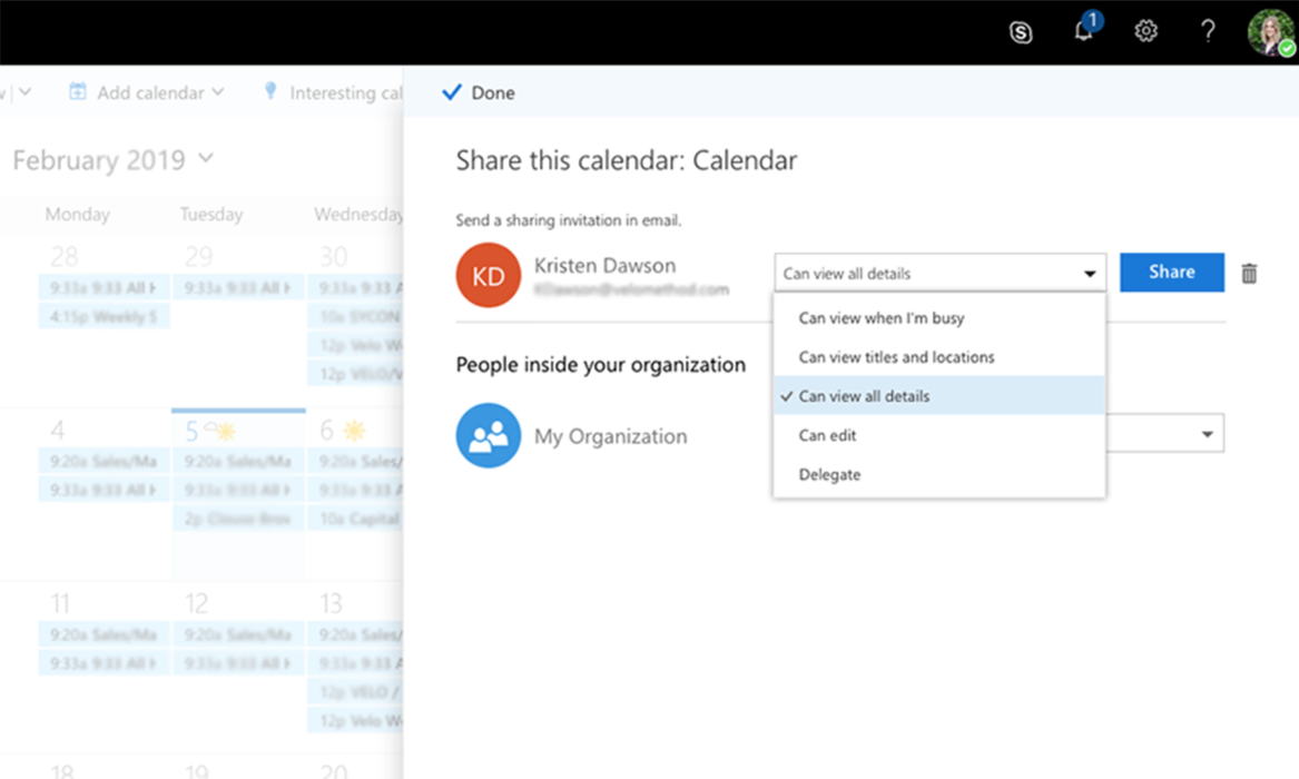 Microsoft 365 Calendar Sharing Through Outlook