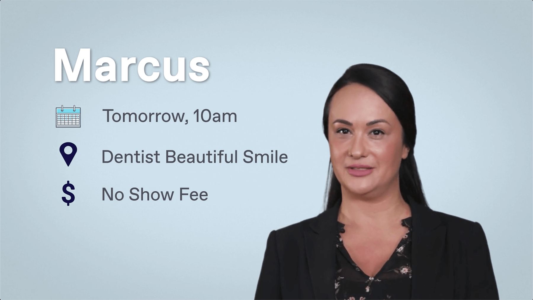 Appointment reminder personalized video