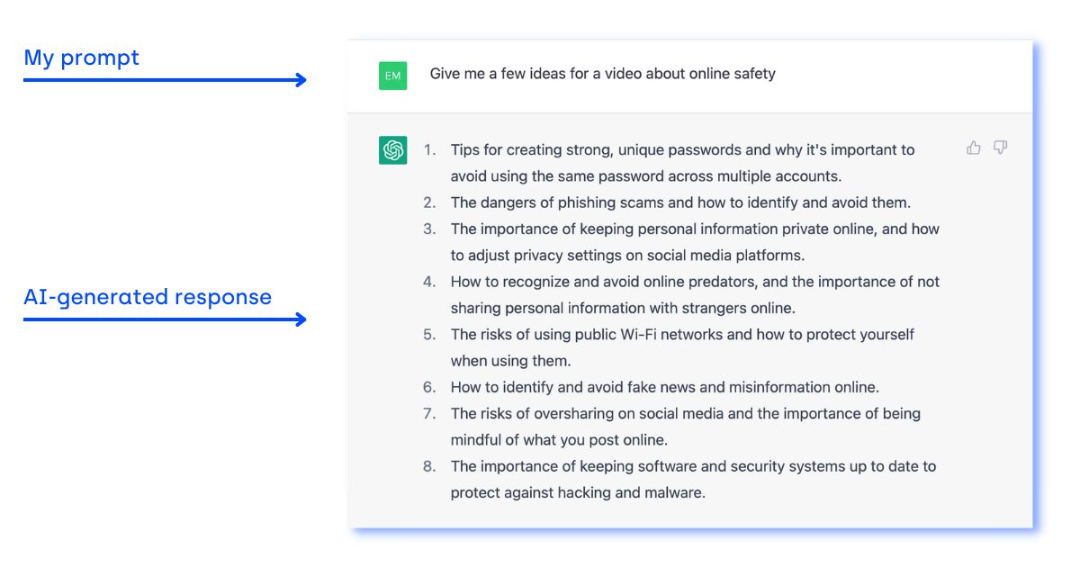 ChatGPT for video ideation