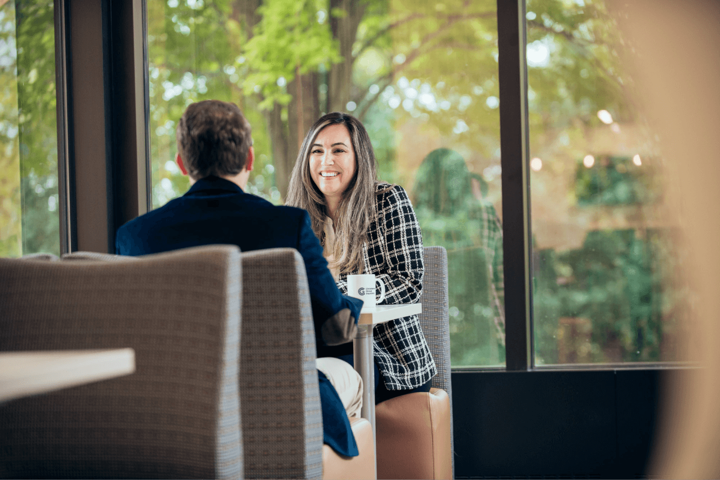 Christensen Group Insurance agent speaking with a client