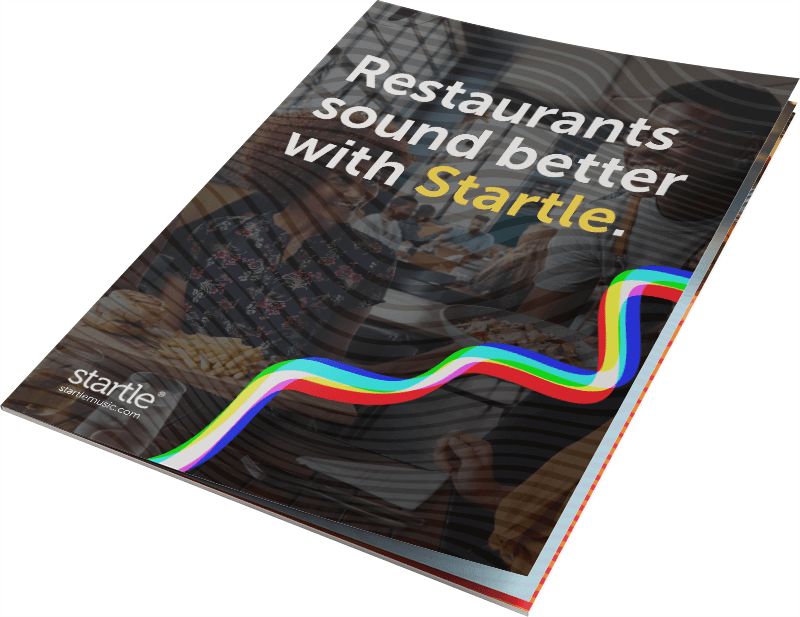 Restaurants sound better with Startle brochure