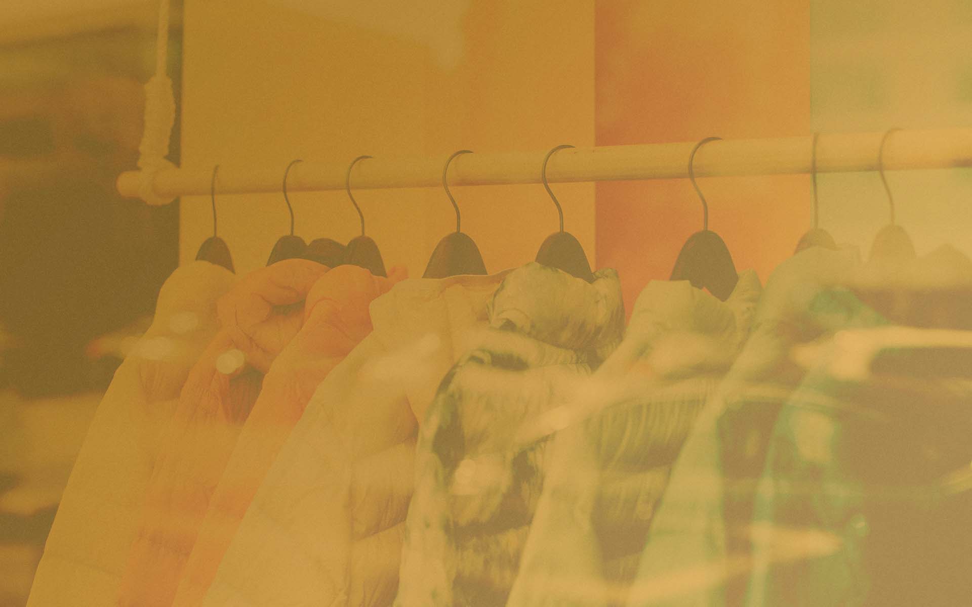 Clothes on rack