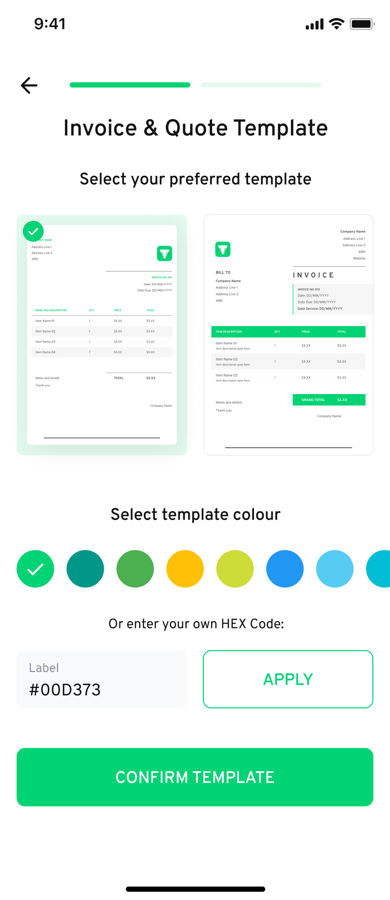 Easily create quotes on app and web