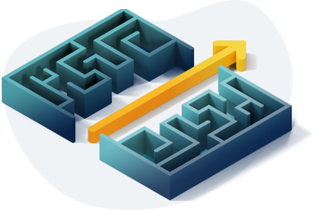 Make it easy maze illustration
