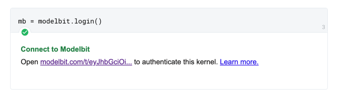 Connecting to Modelbit in your data science notebook.