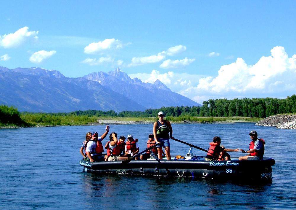 people on a raft