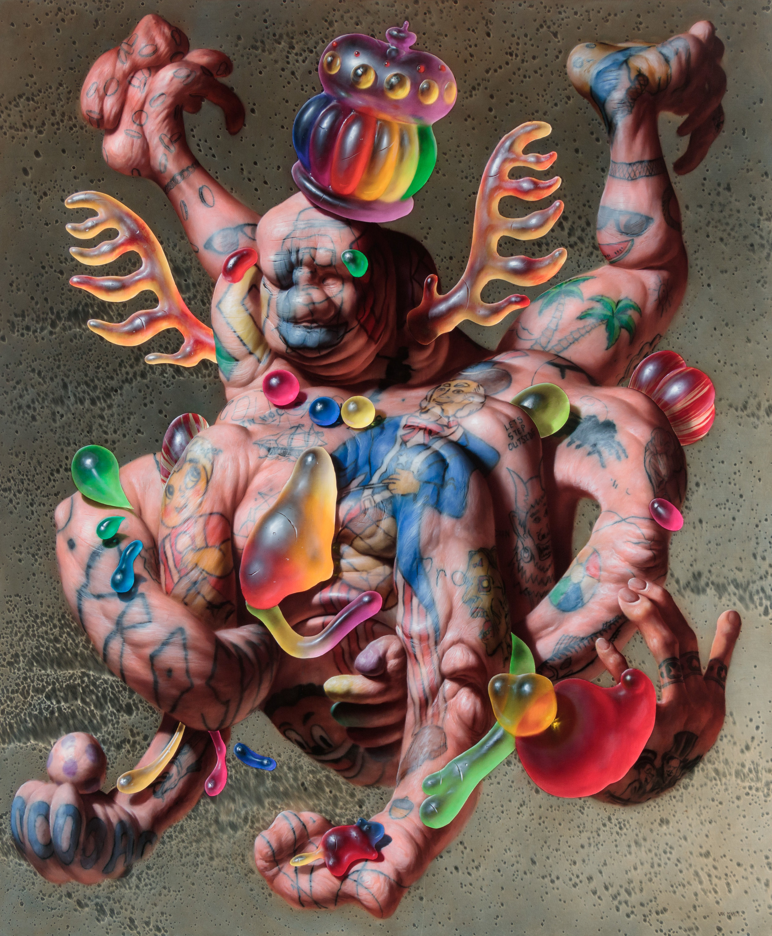 Christian Rex van Minnen, Let’s Step Outside , 2018, 72 x 60 inches, oil on linen. Image courtesy of Richard Heller Gallery.