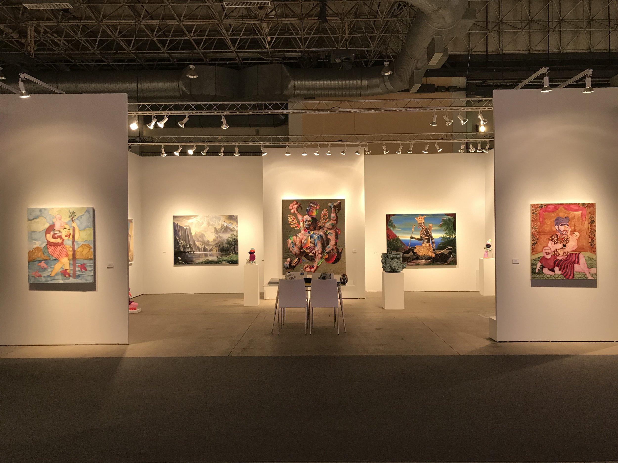 Installation view of Richard Heller Gallery booth at EXPO Chicago, 2018. Image courtesy of the gallery.