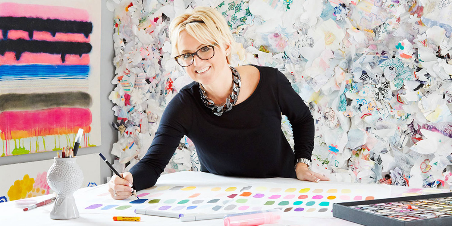 Artist Kristi Kohut in her studio