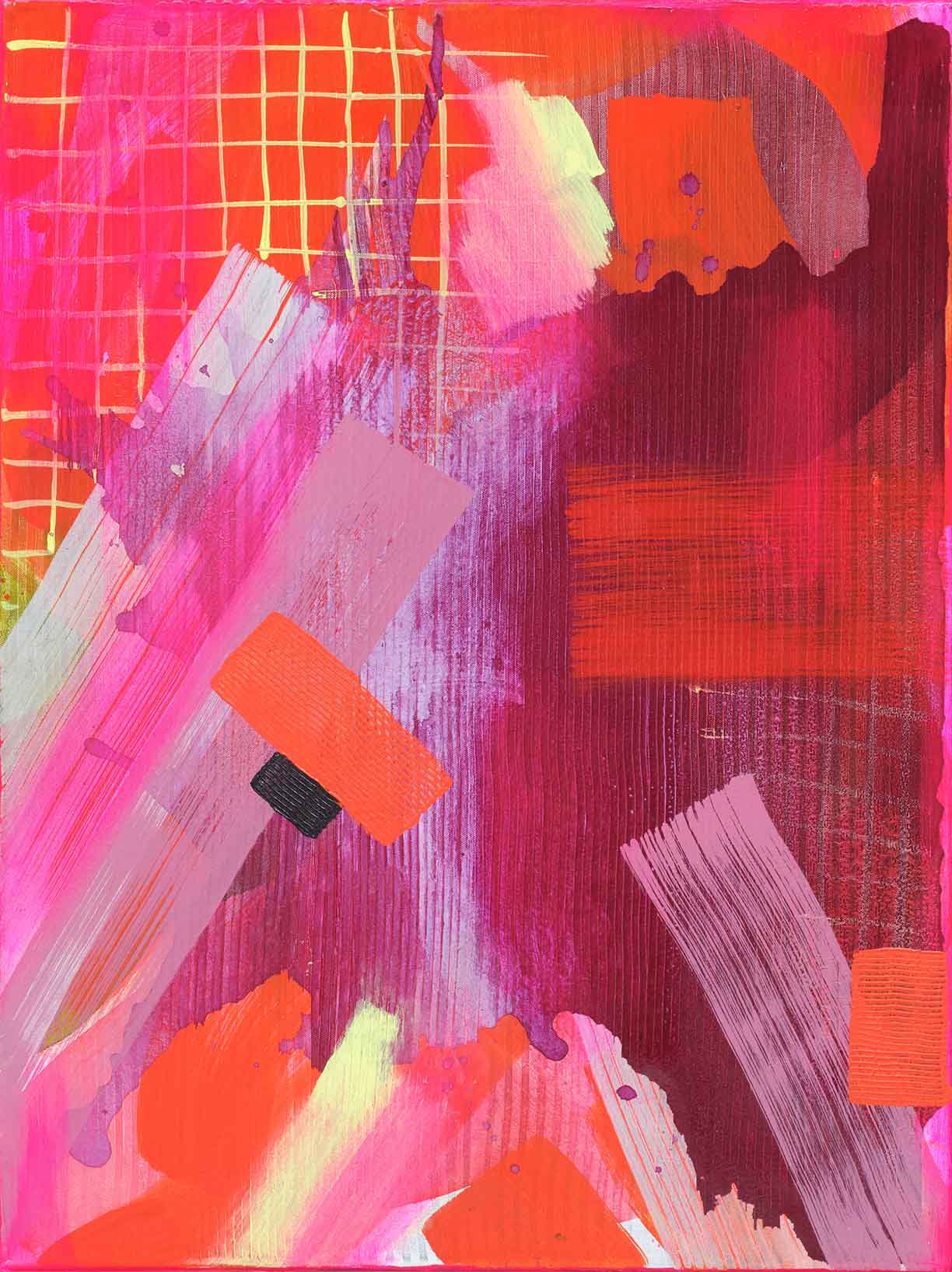 Makiko Harris abstract painting pink