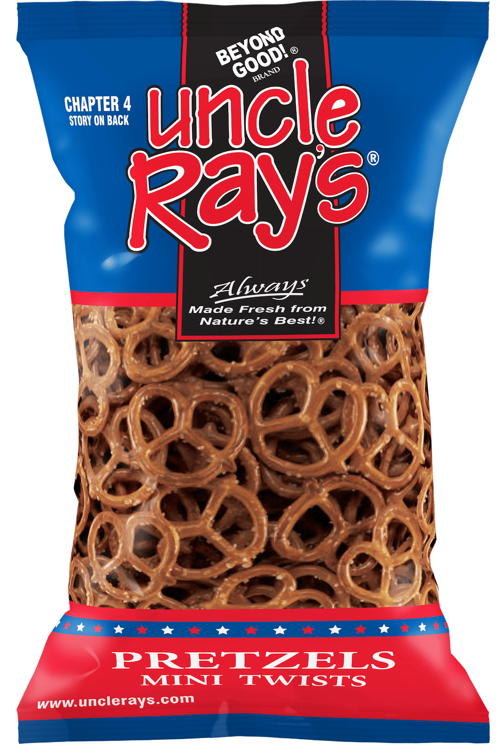 A bag of Pretzels Mini Twists by Uncle Rays