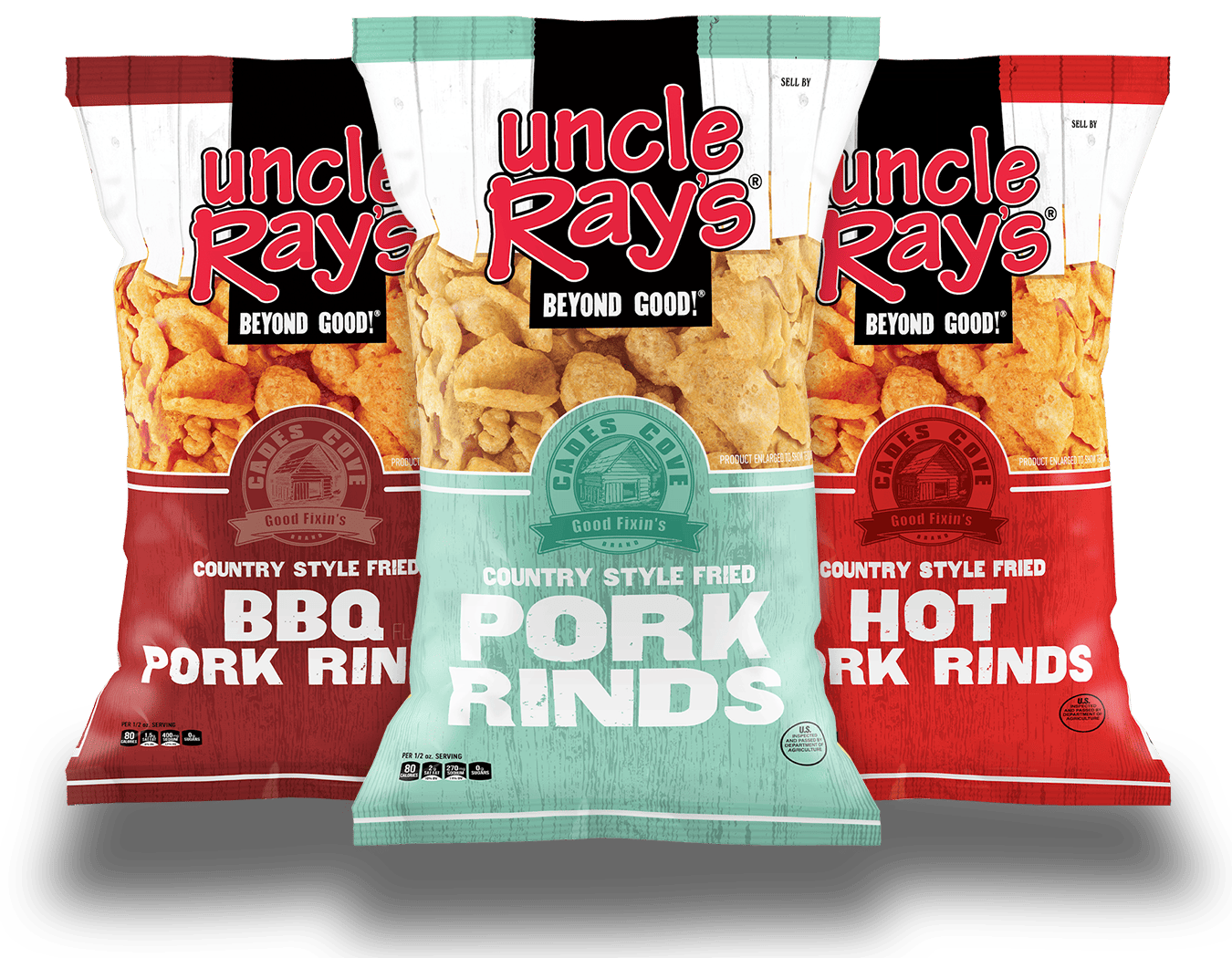 Assorted Pork Rind Bags by Uncle Ray's