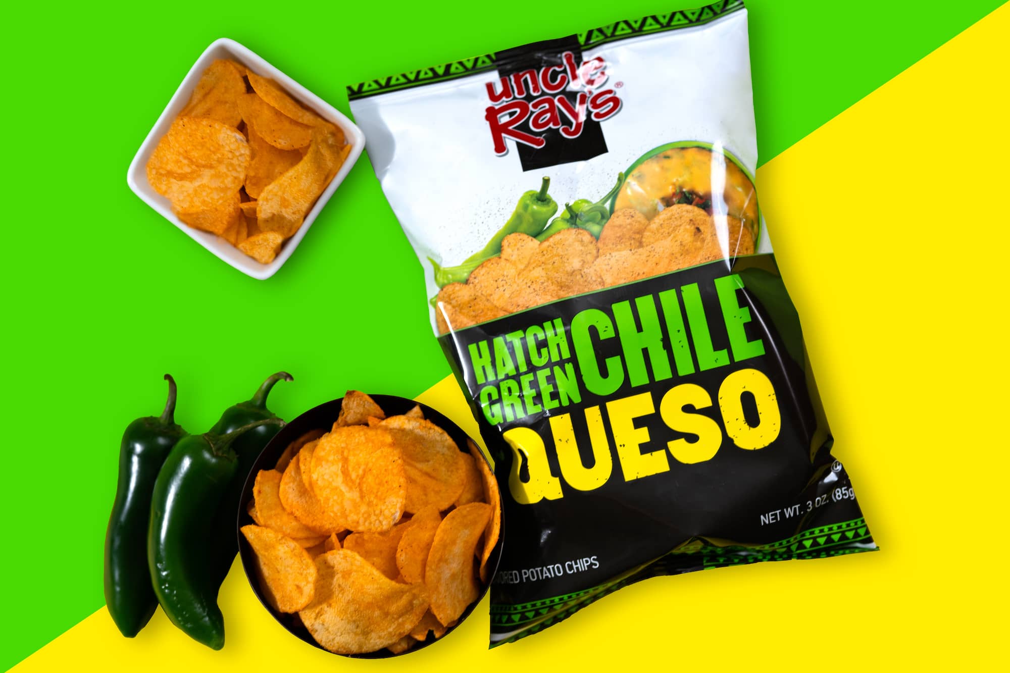 Uncle Ray's Hatch Green Chile Queso Potato Chips
