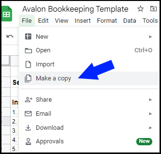 excel bookkeeping template free