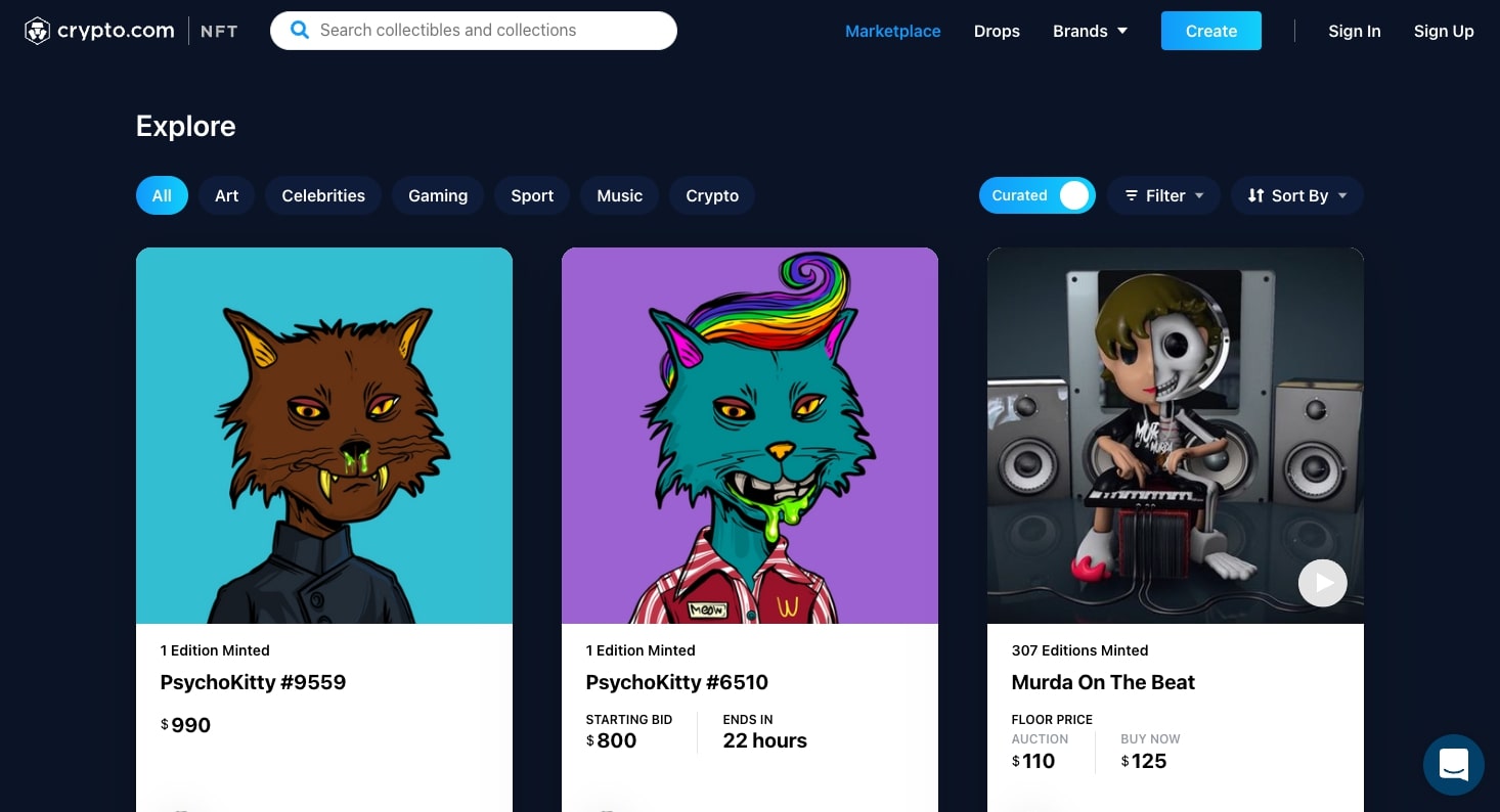 Crypto NFT marketplace