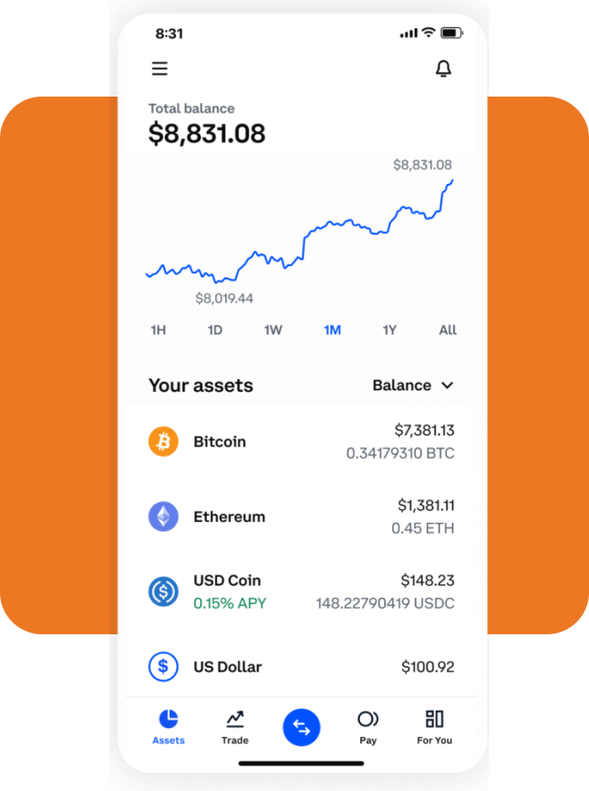 screenshot of investments app