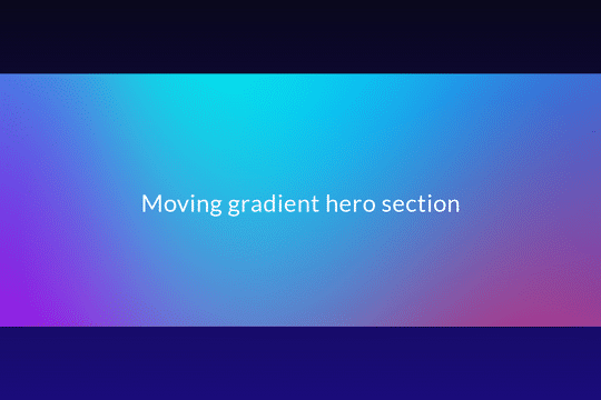 Lottie Moving Hero Gradient