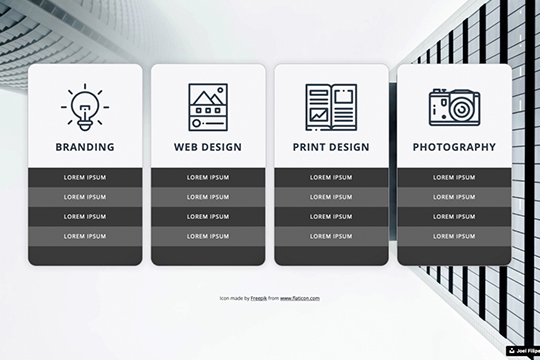 Service Cards Rotation Hover Effect