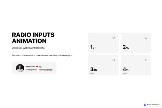 Radio Inputs Animation