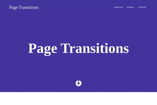 Simple Page Transition Designs