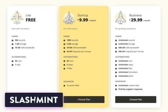 CMS Pricing Table Webflow Cloneable