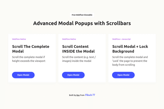 Advanced Modal Popups with Scrollbars