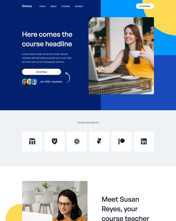 Coaching Webflow Template Coursy | FlowRadar