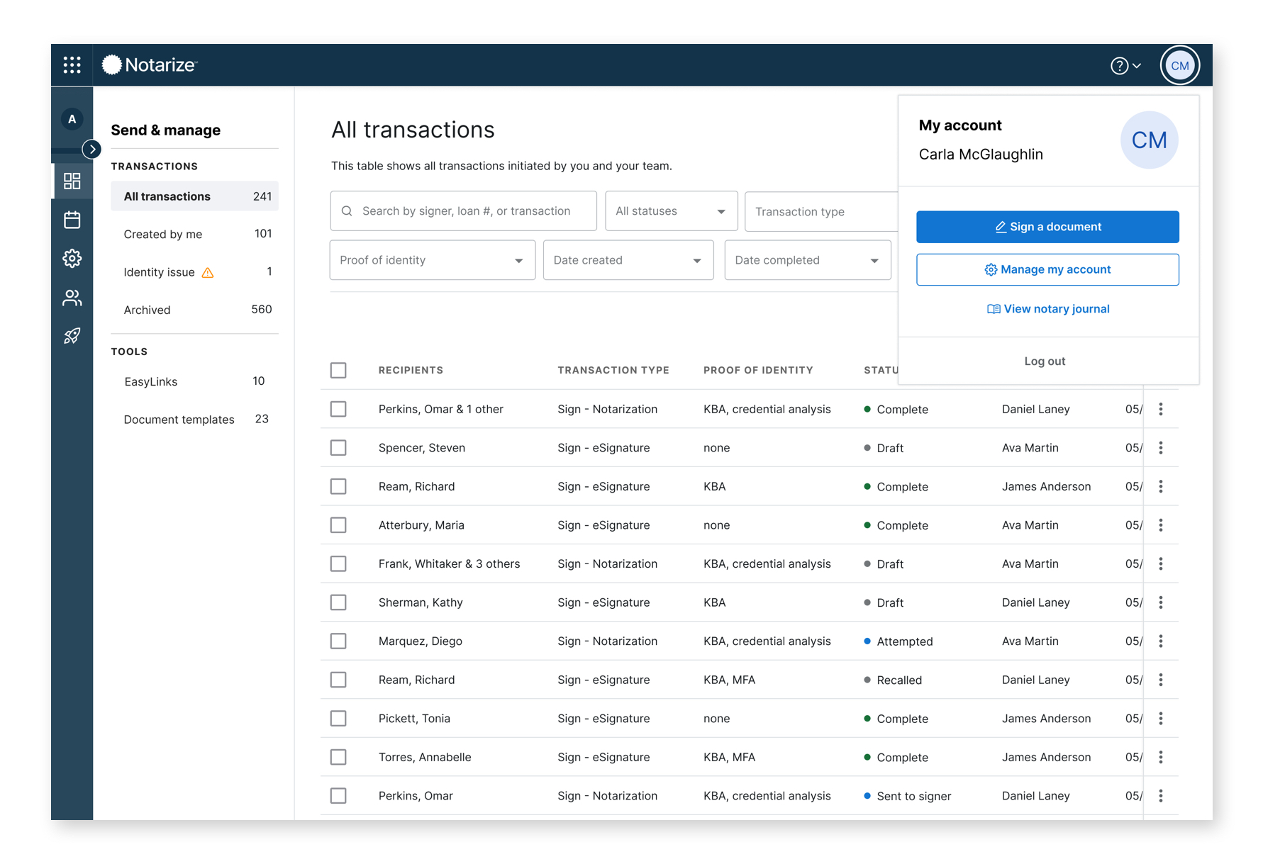 Notarize Unveils a Sleek, New Platform Navigation