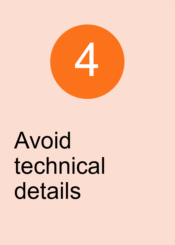 Avoid technical details