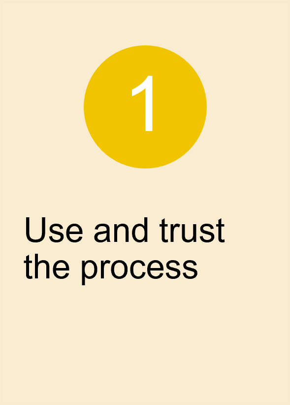 Use and trust the process