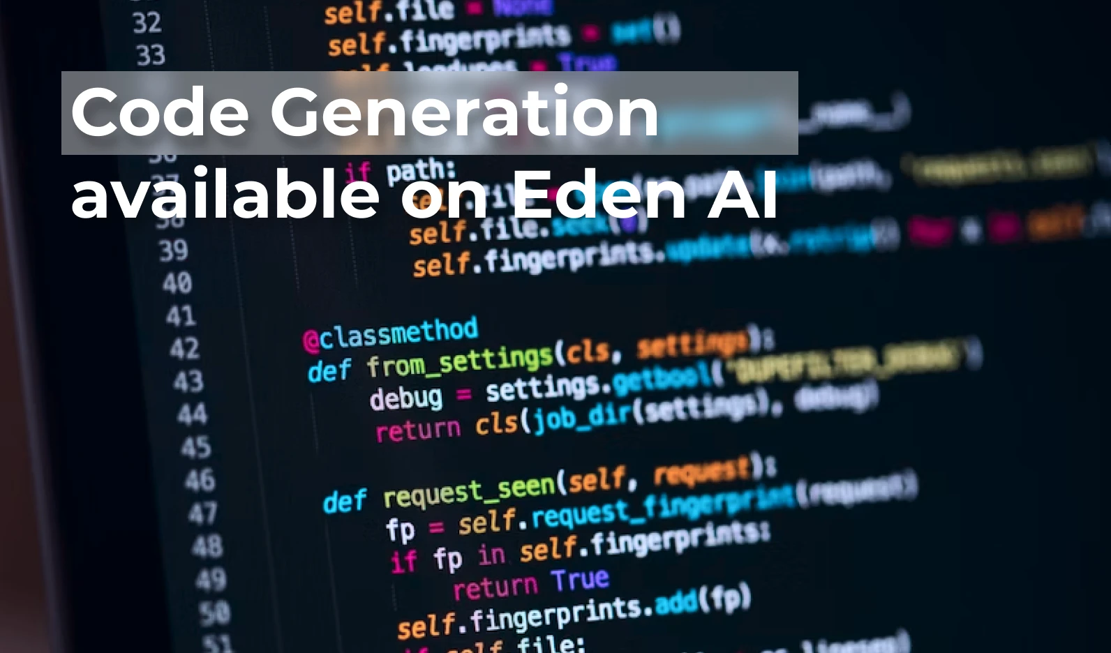 NEW: Code Generation APIs available on Eden AI