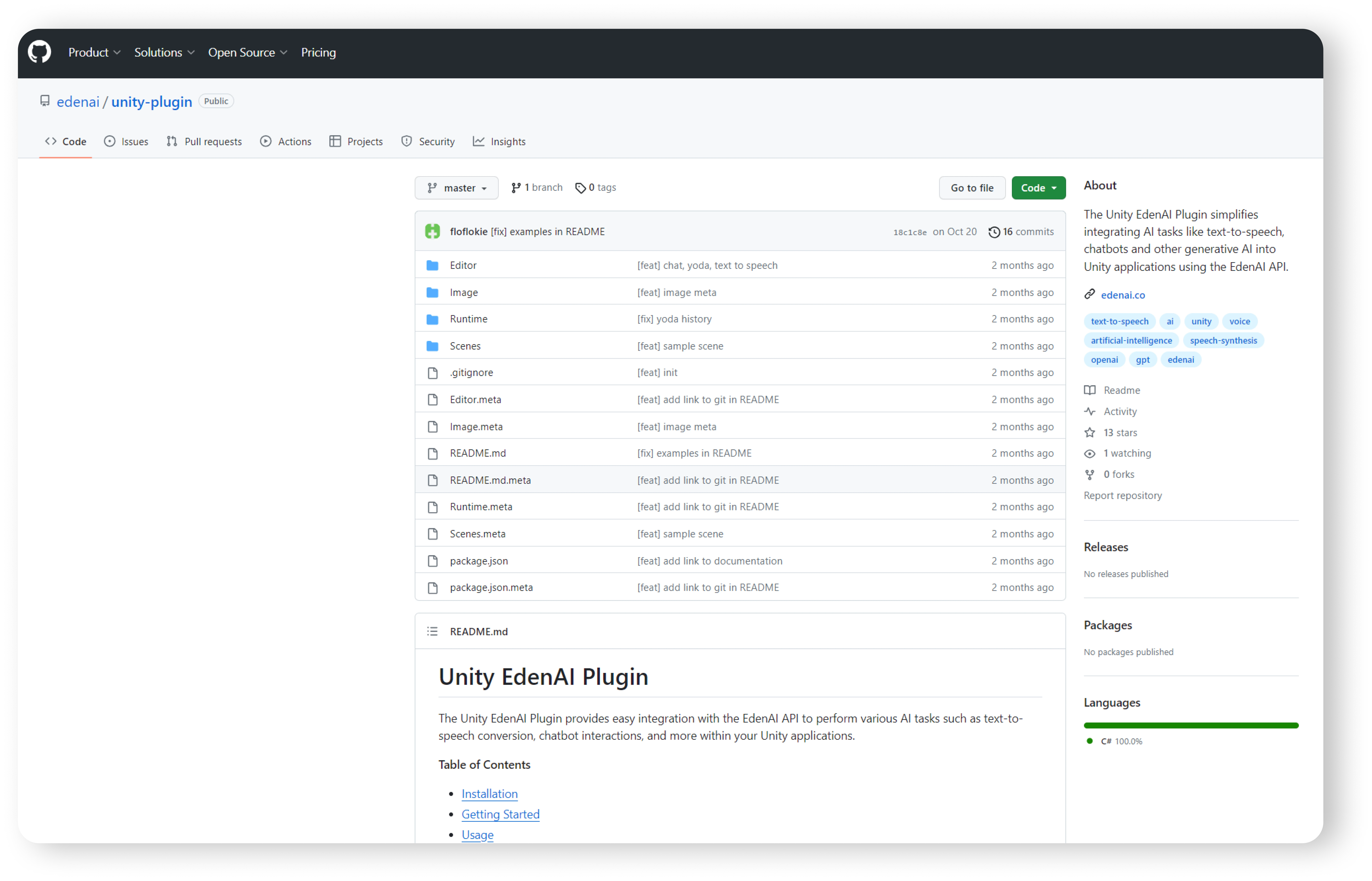speech to text unity github Unity Eden AI Plugin