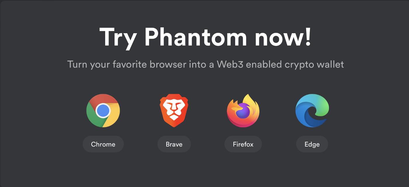a list of browsers that support phantom