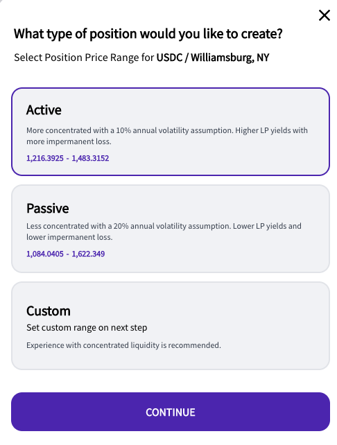 Pooling options, “Active”, “Passive”, and “Custom.”