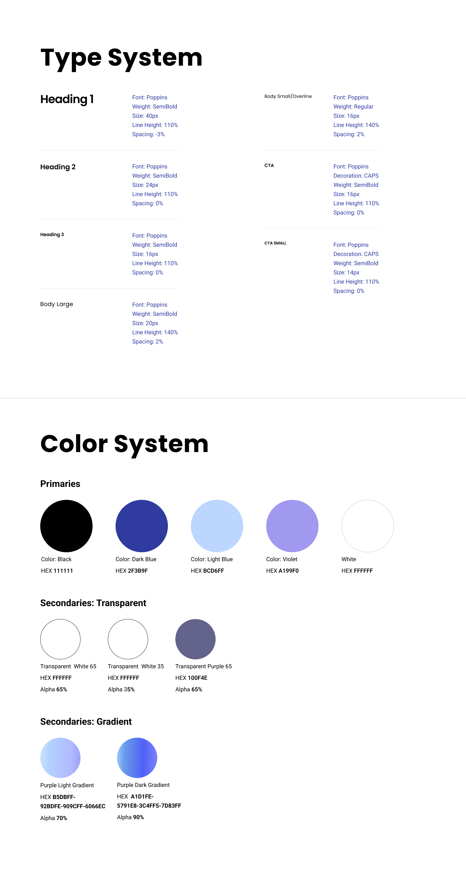Type system and color system