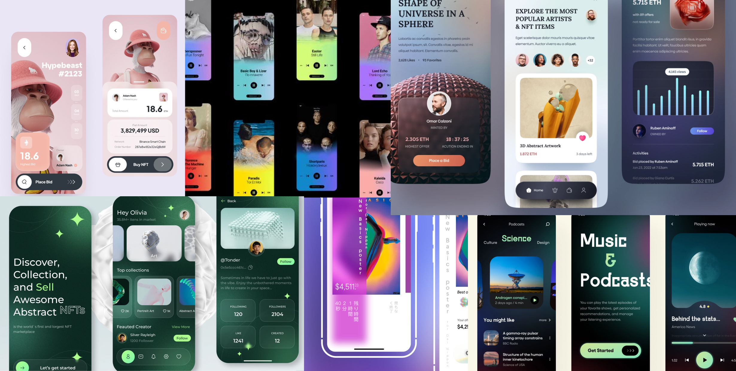 Moodboard of image references