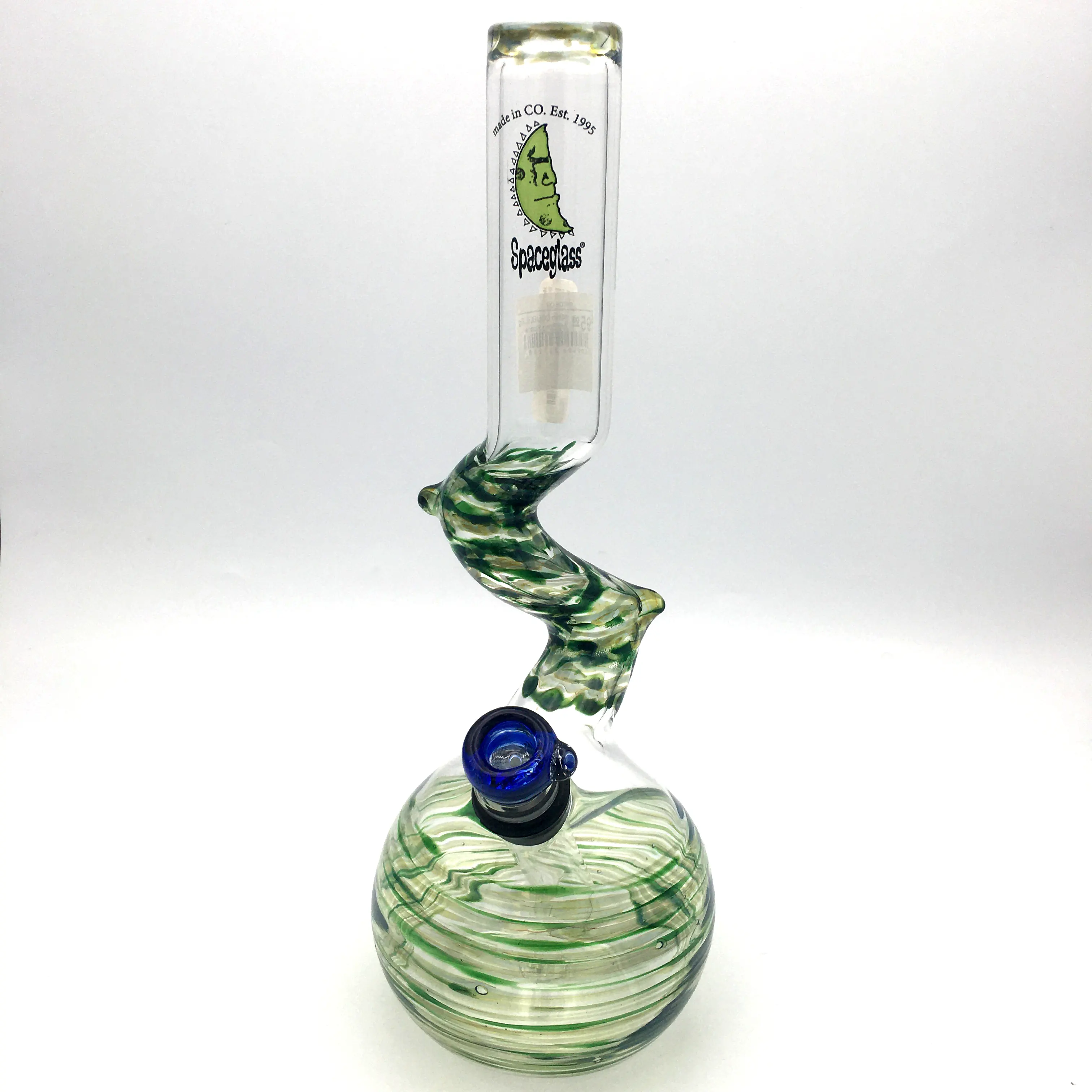 14mm Double Zig Zag Bong | Space Glass