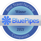 BluePipes Best Travel Nursing Companies Winner (2020)