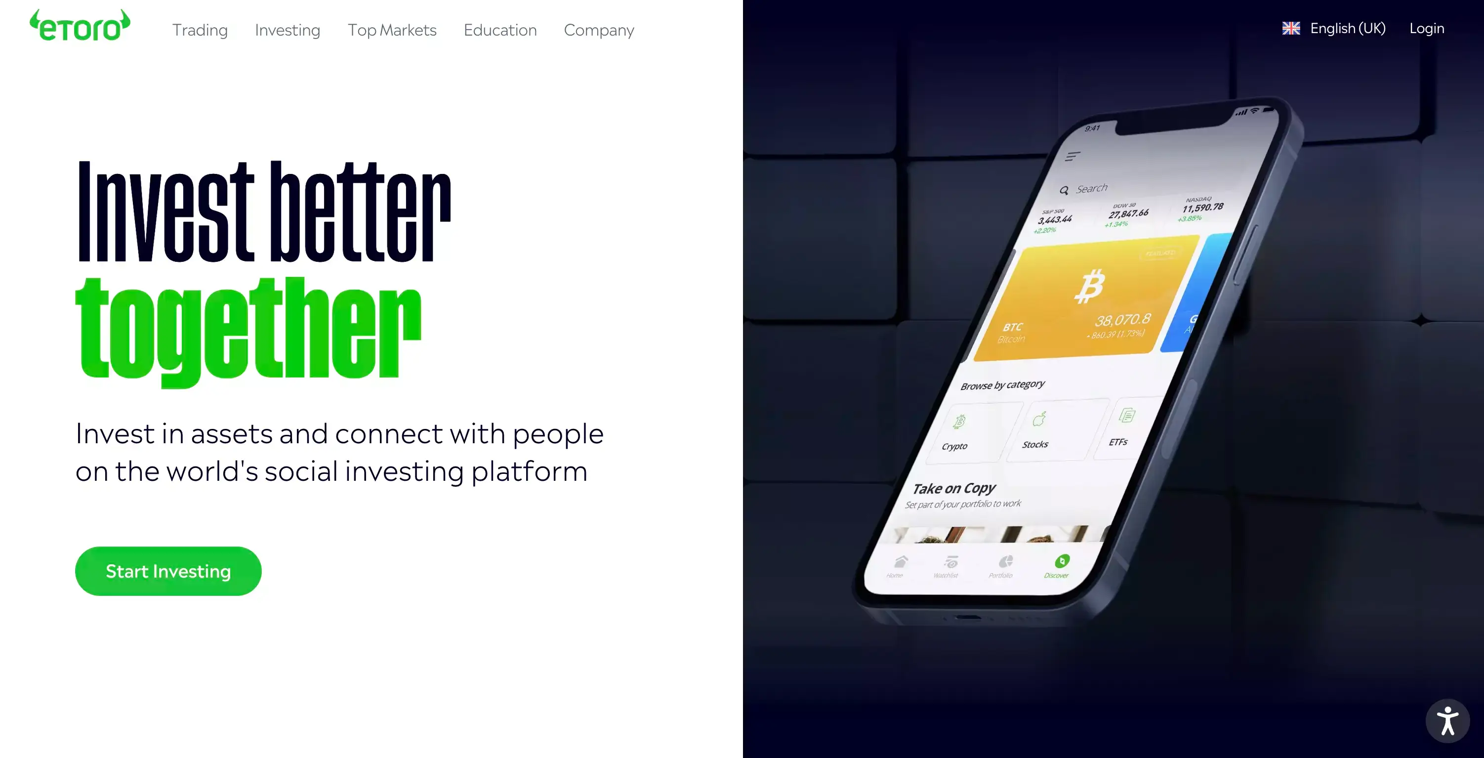eToro trading platform