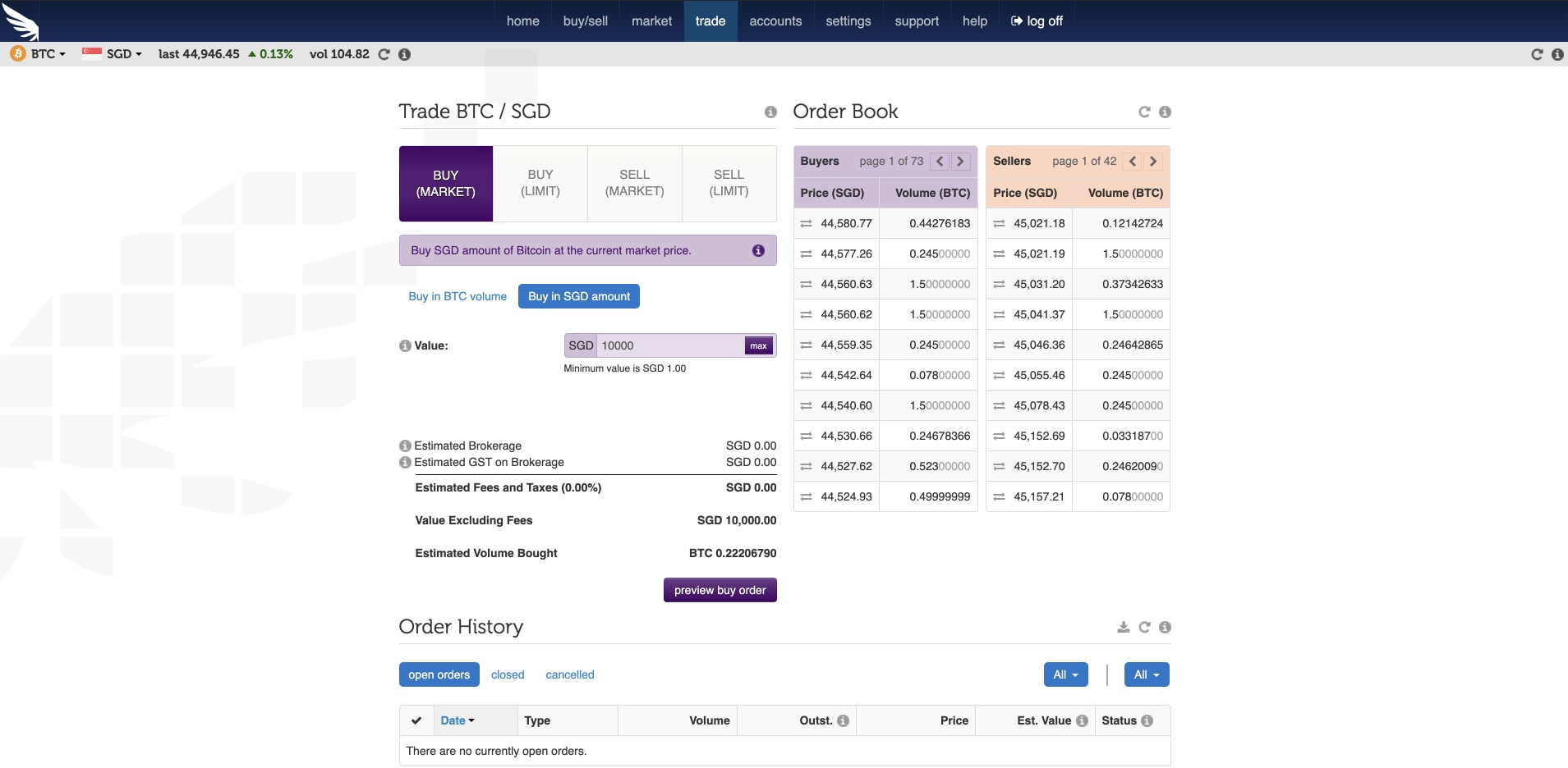 Buy Bitcoin in Singapore SGD