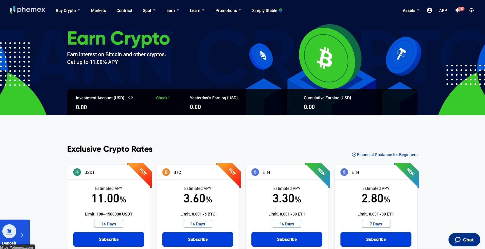 Phemex Earn
