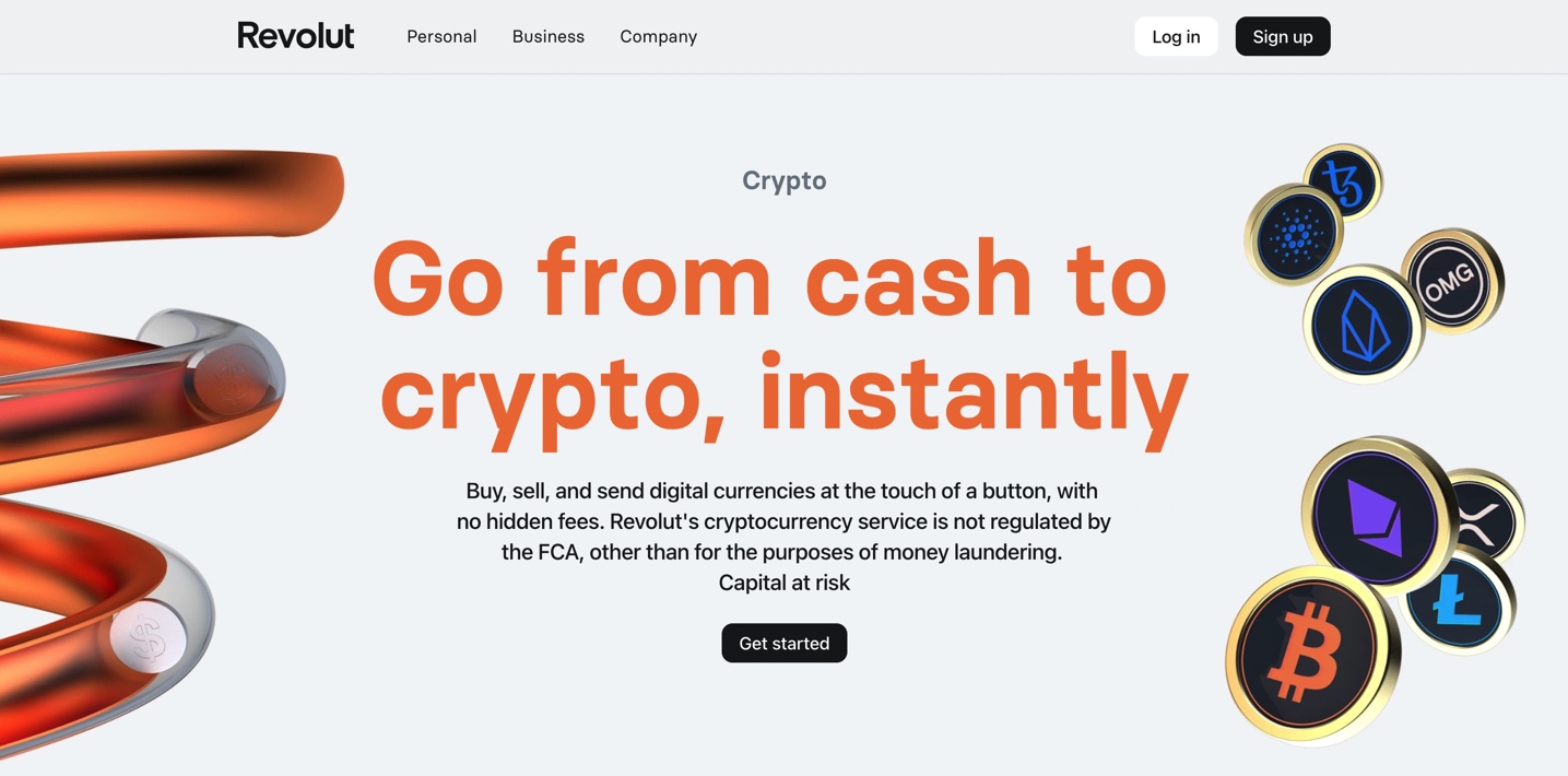 Revolut Home page