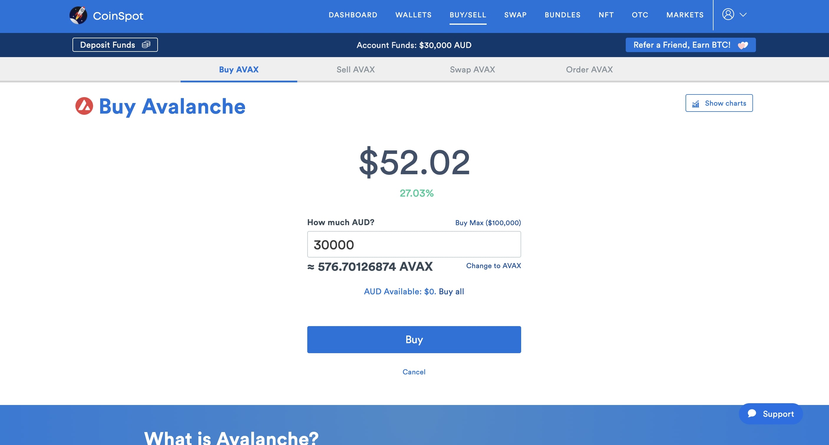 Buy Avalanche Crypto CommBank