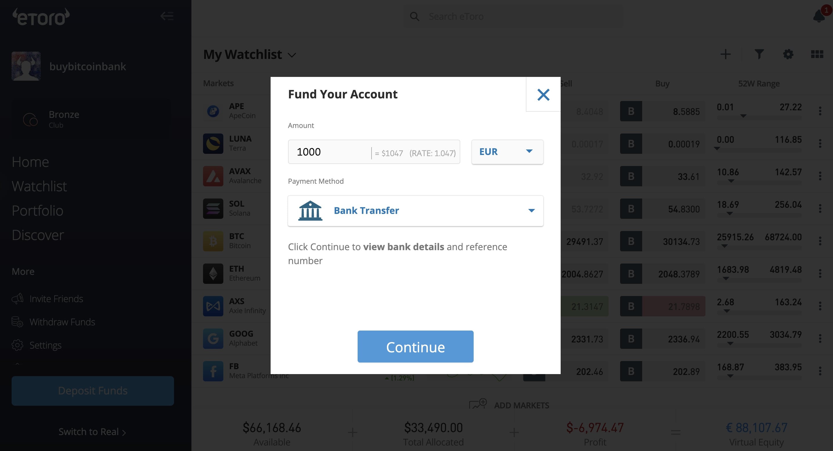 N26 Bank eToro