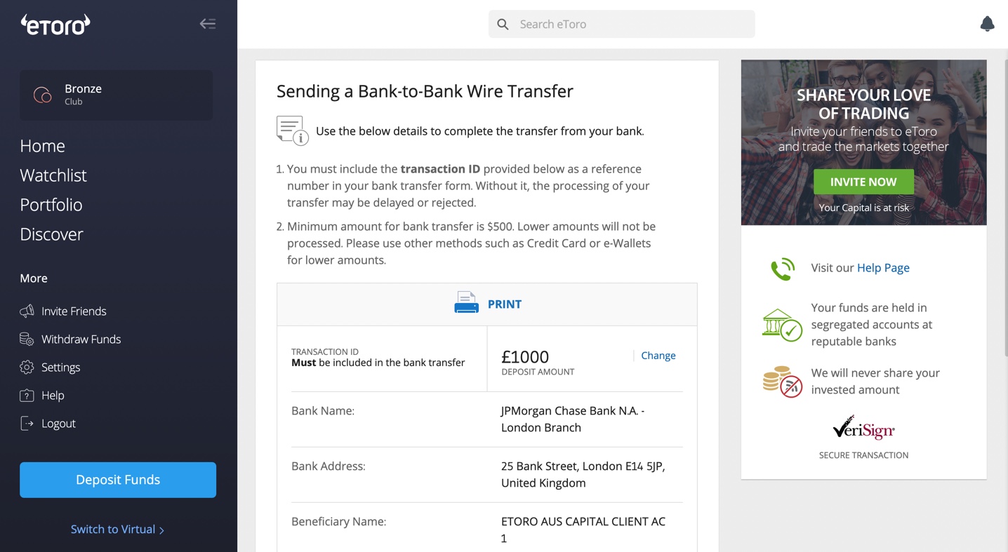 GBP Bank Wire Transfer