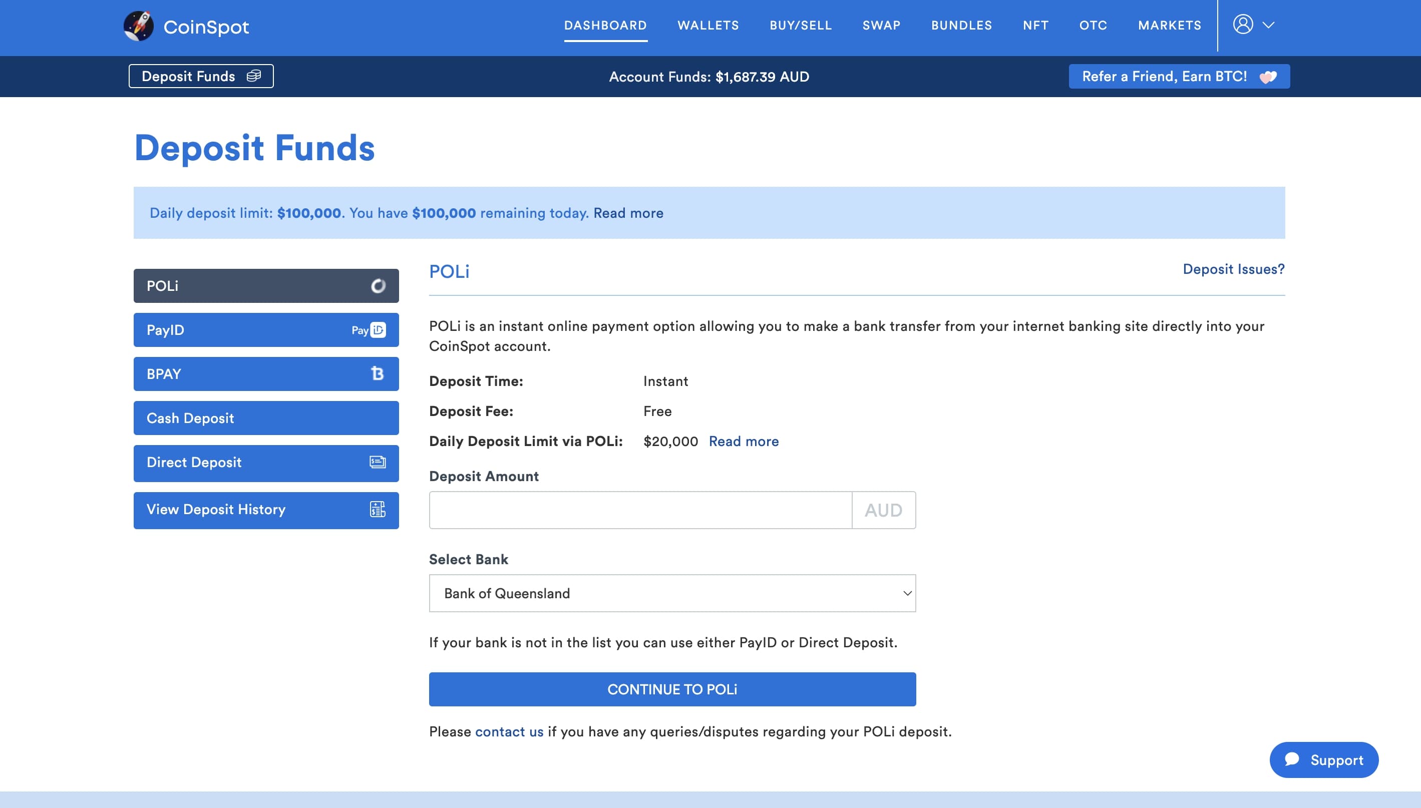Deposit AUD Ubank to CoinSpot