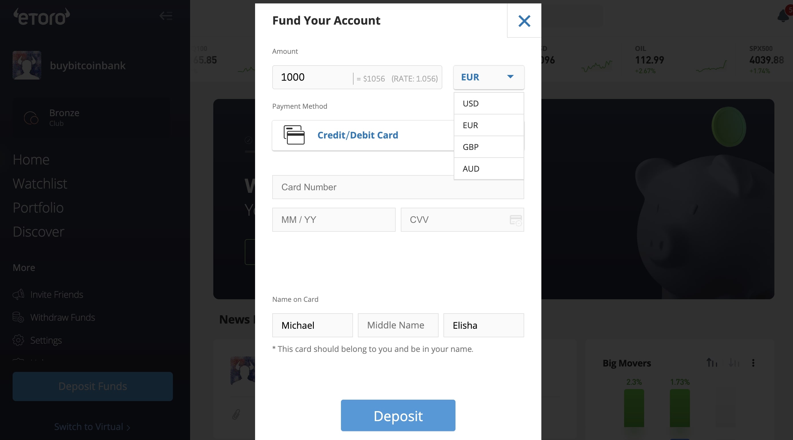 Avanza Banking to eToro